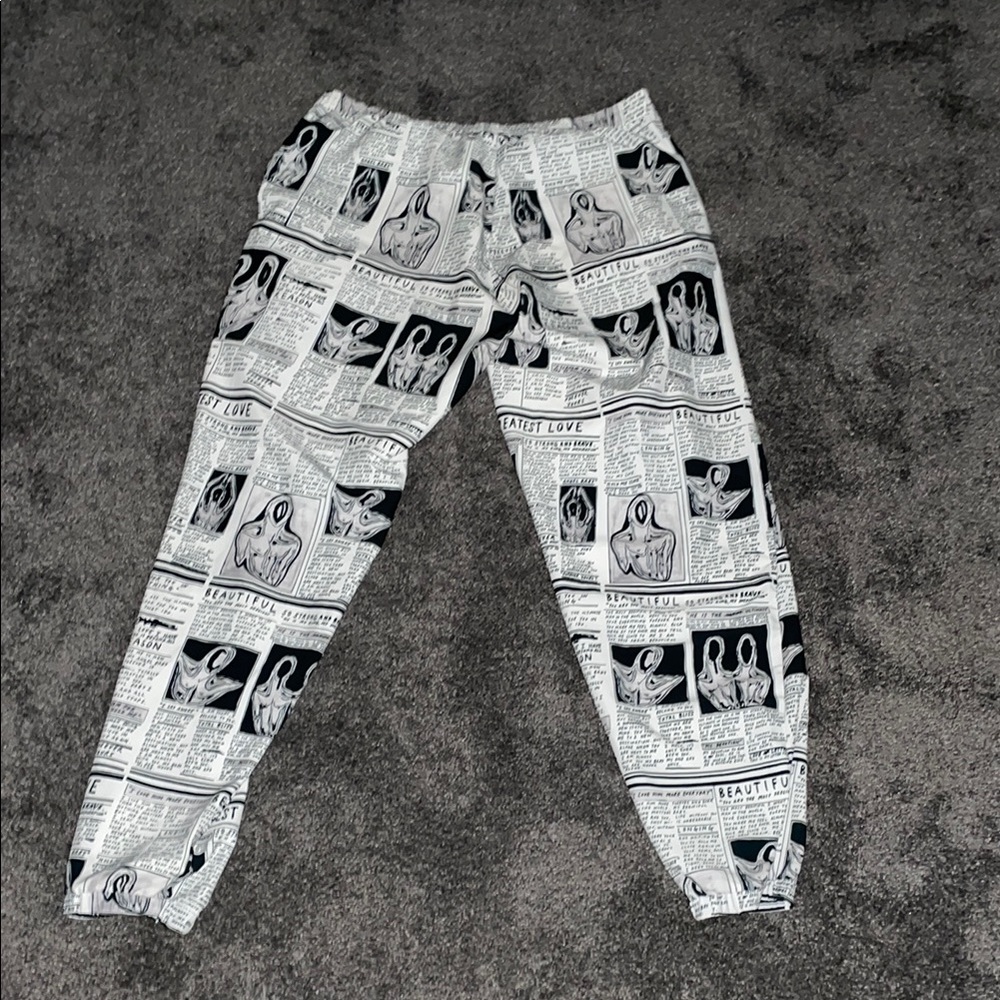 Patrick Church- Black and White Collage Print Joggers - Picture 6 of 7